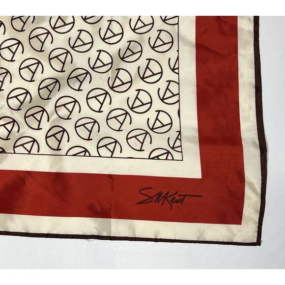 SM Kent Vintage 60s/70s Avon Presidents Club Western Branding Style Square Scarf - Picture 4 of 7